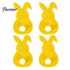 Easter Dinner Table Decor 4 Pcs Bunny Cutlery Holders, Felt Tableware Pouch Bags, Cute Rabbit Utensil Decorative Fork Spoon Sleeve, Spring Knife