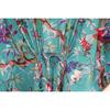 Indian Turquoise Long Bird Print Cotton Maxi Women Boho Nightwear Caftan Dress CKFTN-SCRN-FULL-BUYIT-010