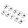 Aluminum Solar Panel Clamps, 10PCS Solar Mount Z Bracket Aluminum Alloy Pressing Block PV Panel Rail End Grounding Clamps Solar Panel Stand For, Rods