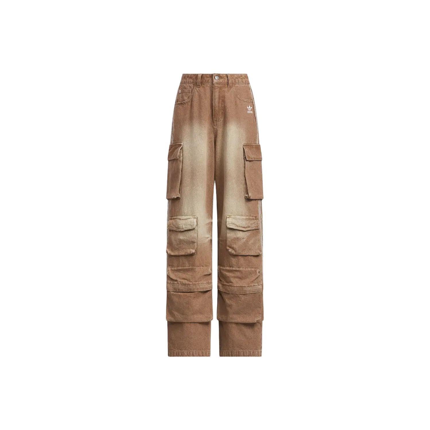 adidas Originals Denim Cargo Pants Brown Women KC5871 25