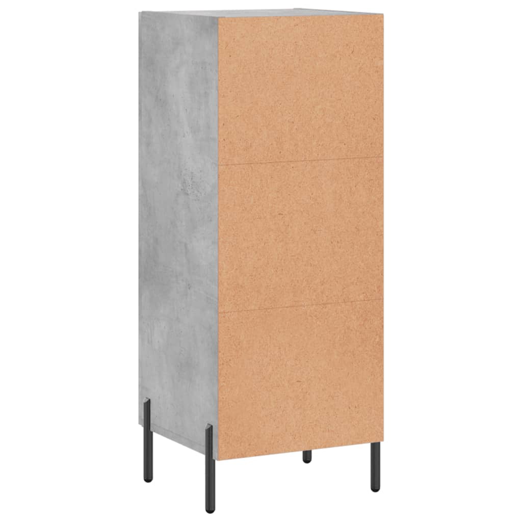 Vidaxl Cabinet, Concrete Grey, 34.5X34X90 Cm, Wood-Based Material