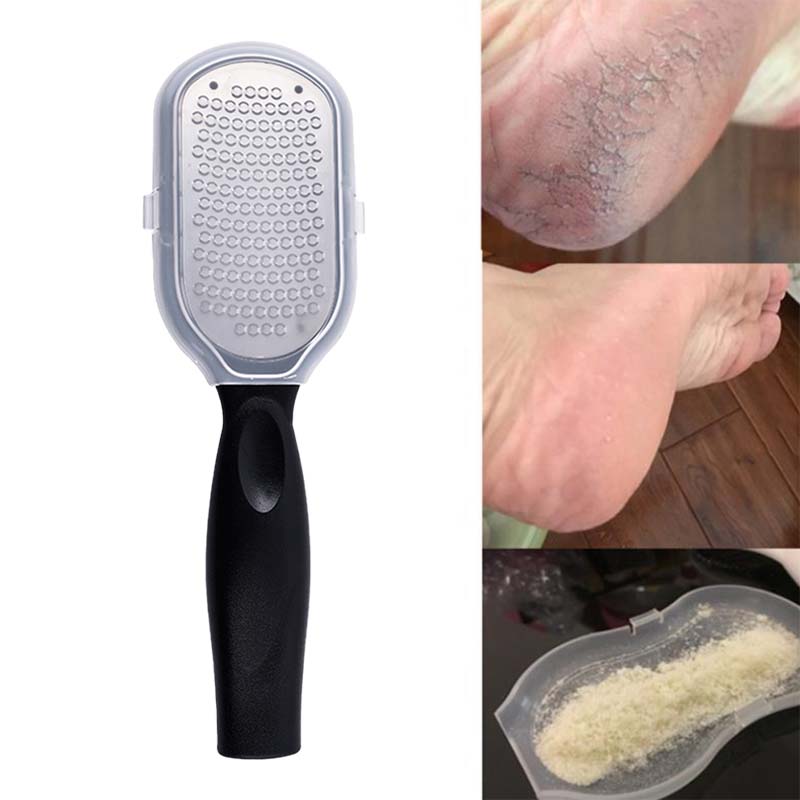 Pedicure Foot File Callus Remover Stainless Steel Foot Scraper Portable Rasp Colossal Foot Grater Scrubber Pro for Wet/Dry Feet