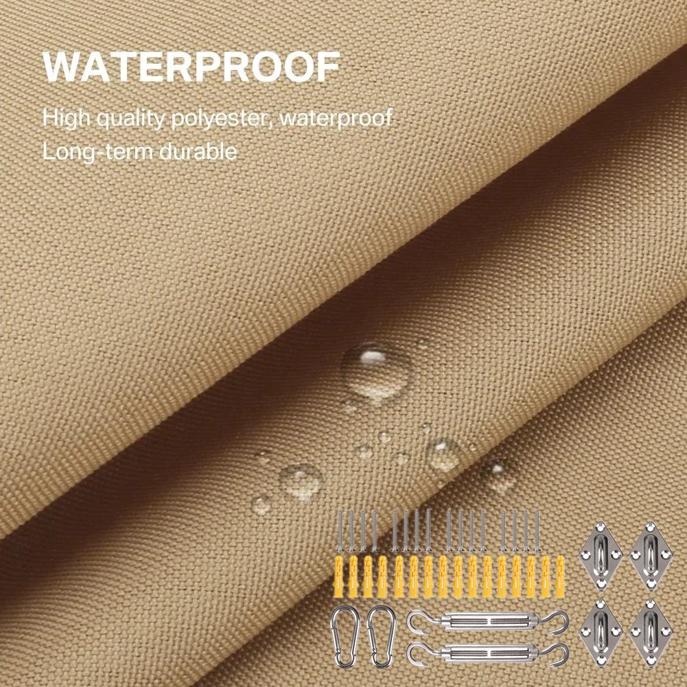 

Солнцезащитный парус изогнутый коммерческий уличный тент чехол прямоугольный треугольный сверхпрочный водонепроницаемый для заднего двора патио садовая палуба Square 3x3m