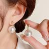 Fashion Minimalist Two Ways To Wear Pearl Geometric Earrings For Women