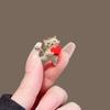 Fashion Cute Hug Love Heart Cat Brooches For Women Clothing Coat Jewelry Accessories Gifts