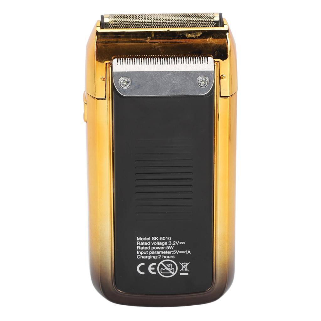 Electric Hair Trimmer Cordless 2 Foil USB Rechargeable Precise Cutting Low Noise LCD Display Stainless Steel Hair Cutting Clipper