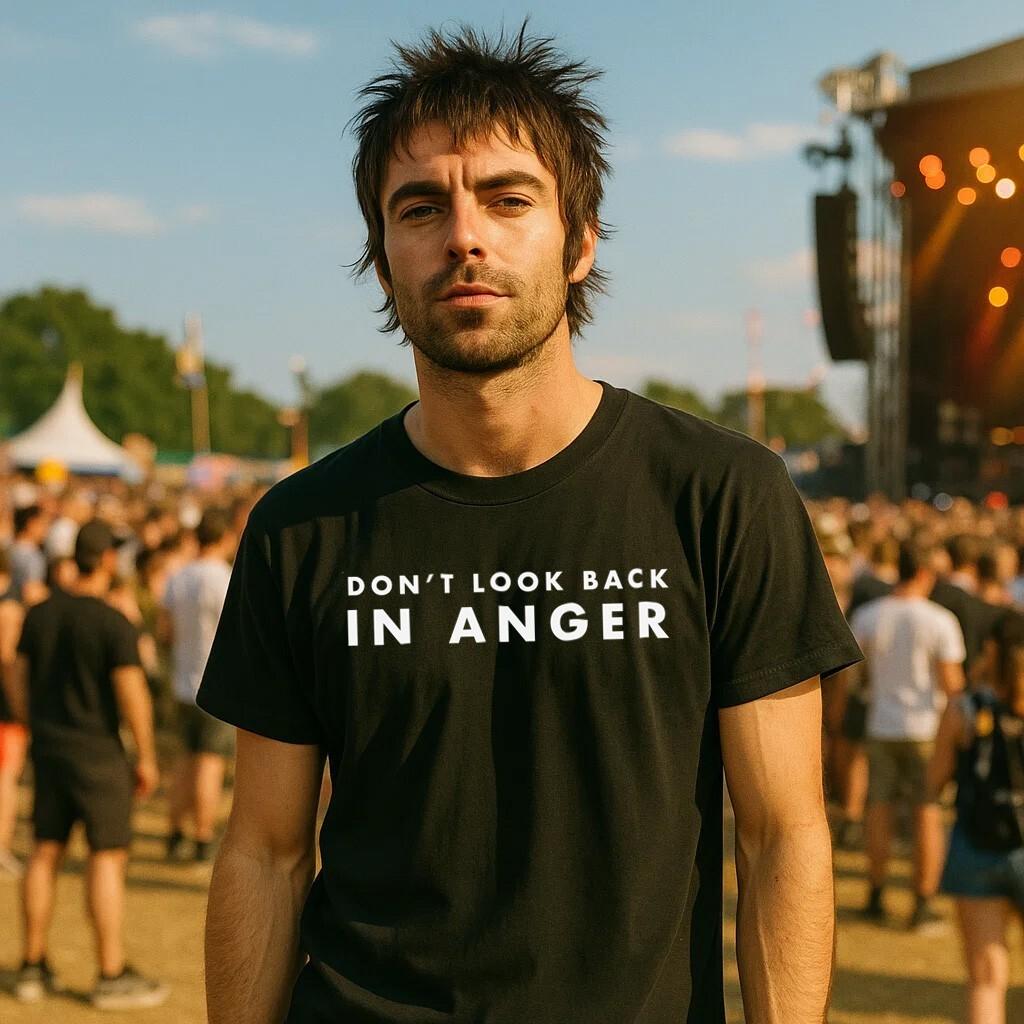 Dont Look Back In Anger T-Shirt Mens Womens Tees Top Mens Womens Music Festival Gig Oasis Liam Noel S