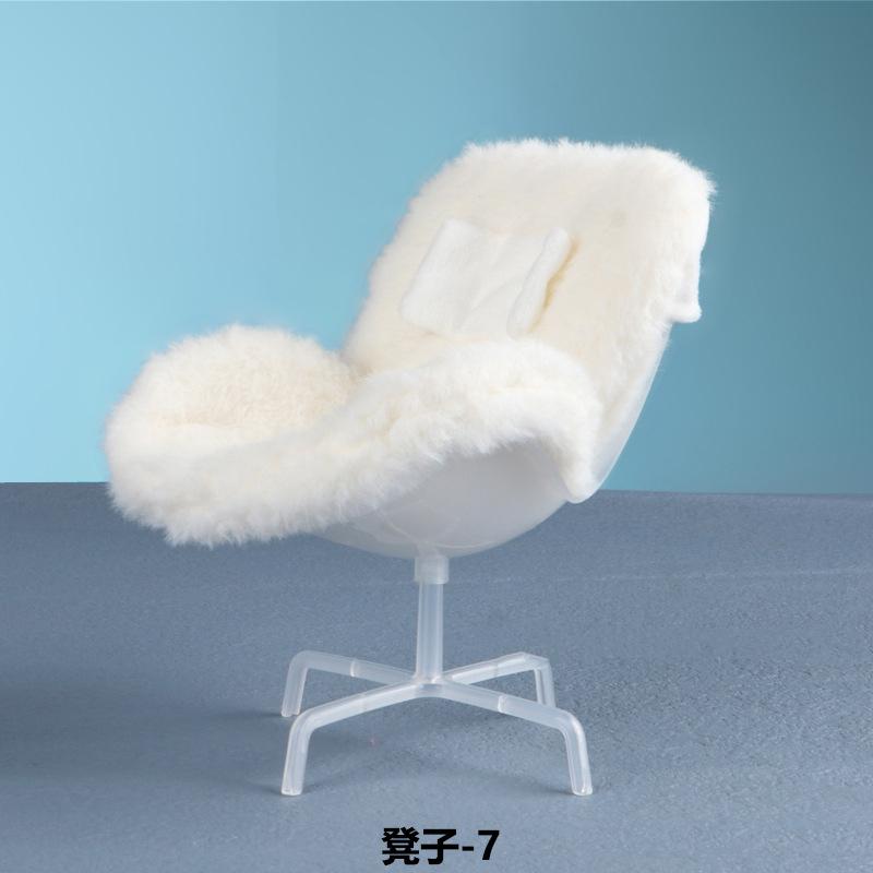

22.5Cm Doll Chair Latest Fashion Doll Chair Decorative Stool + Wool Cover Cushioned Chair / Sofa Trends Creative Doll Seat Plaything