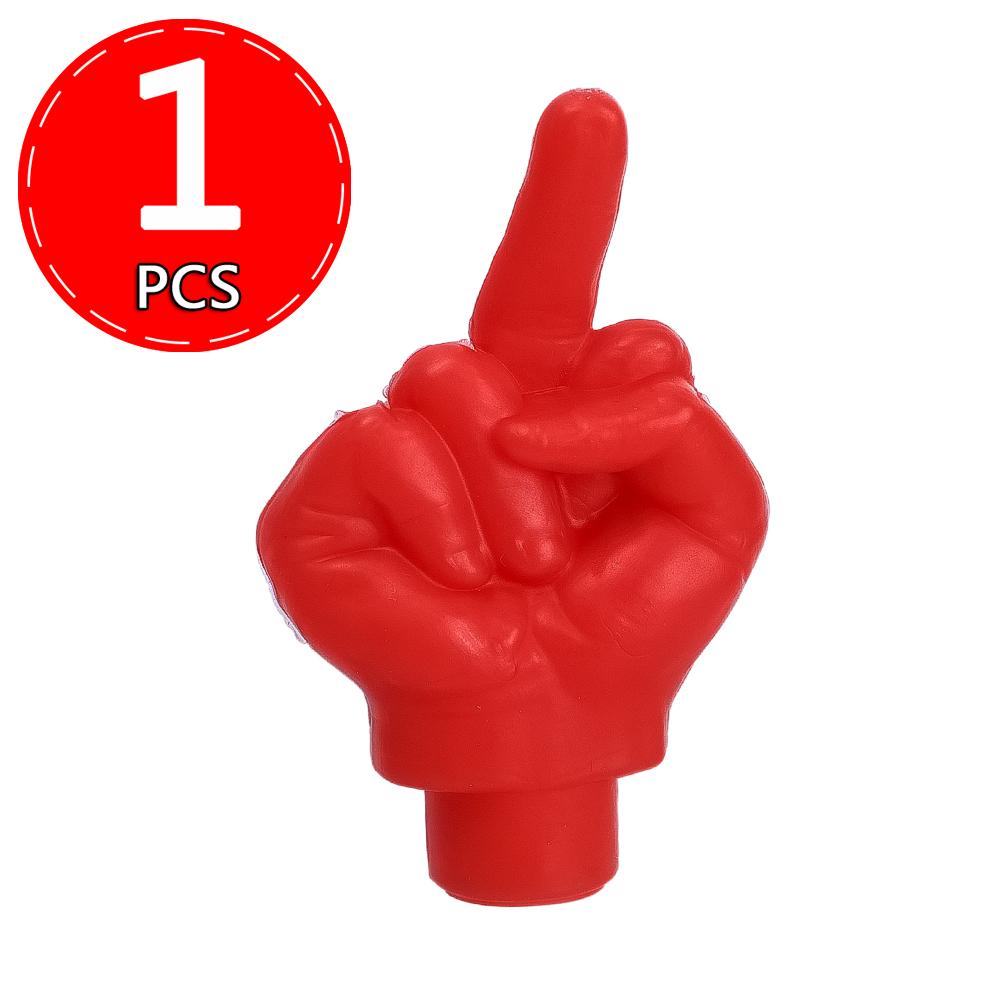 Luminous Valve Caps Middle Finger Style Tire Valve Dust Caps Dustproof Tire Cap Fluorescent Night Glowing Valve Stem Caps Decors