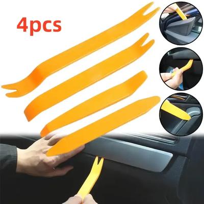 4pcs Car Audio Disassembly Tool Plastic Pry Bar Door Kit Car Door Clip Panel Audio Interior Removal Installer Pry Automotive Kit Modification