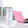 Stainless Steel Water Kettle Leakproof Double Layer Electric Heating Cup with Detachable Cord for Convenient Travel