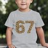 6 7 Six Seven Leopard Creative Print Tshirt Soft Breathable for Daily Outdoor Casual Wear Funny Gift Cotton Tee Girl Clothing