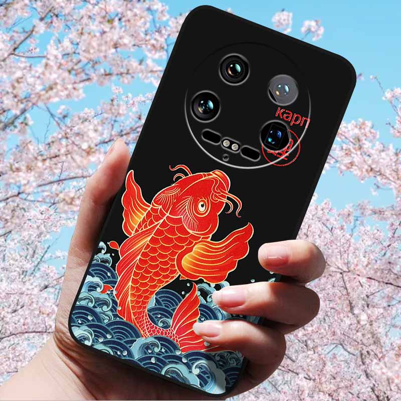 For Xiaomi 14 Ultra 5G 6.73" 14 Pro Cases Fashion 3D Retro Embossed Relief Soft TPU Siliocn Back Cover for Xiaomi 14 Capa Mi 14