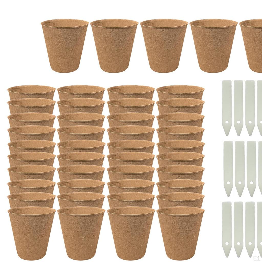 45Pcs Plant Seedling Pots Nursery Lightweight Multipurpose Round Planting Containers