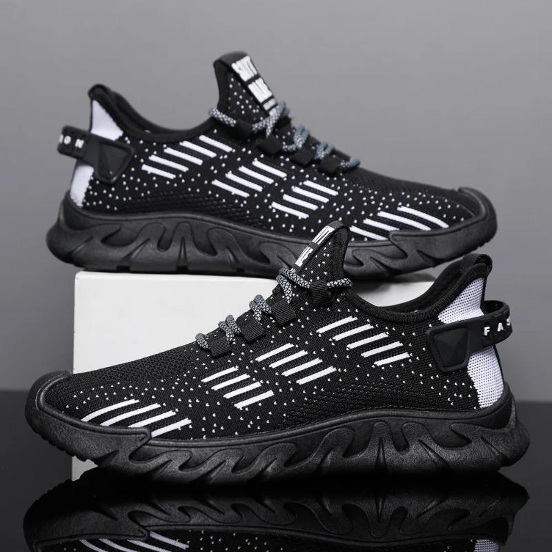Men's Shoes Trendy Mesh Shoes Spring Shoes Men's Shoes Outdoor Casual Men's Sports Shoes Flying Knitting
