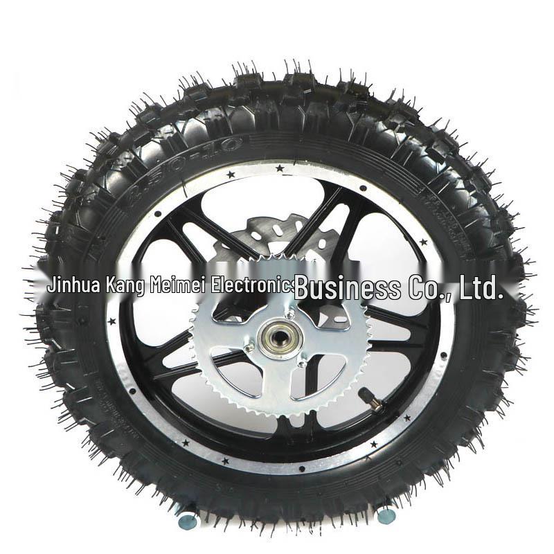 2.50-10 Off-Road Wheels with Brake Disc & Chainring for PW50 Mini Dirt Bike