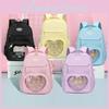 Cute Cat Themed Large Capacity Backpack For Kids With Breathable Waterproof Nylon Material