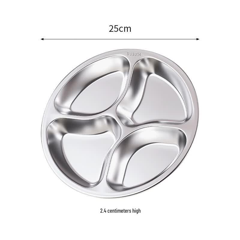 Aomeiyou 304 Edelstahl geteilte Meal Prep Platte