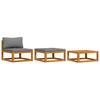 3 Piece Garden Lounge Set with Cushions Solid Acacia Wood