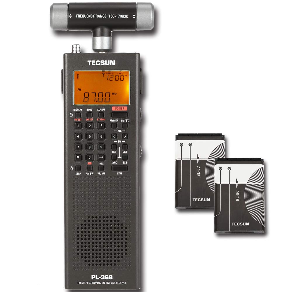 

EnergyPower TECSUN Digital DSP Pocket Shortwave Radio with Two Batteries Synchronous and Replacement External Long and Medium Wave Portable BCL FM