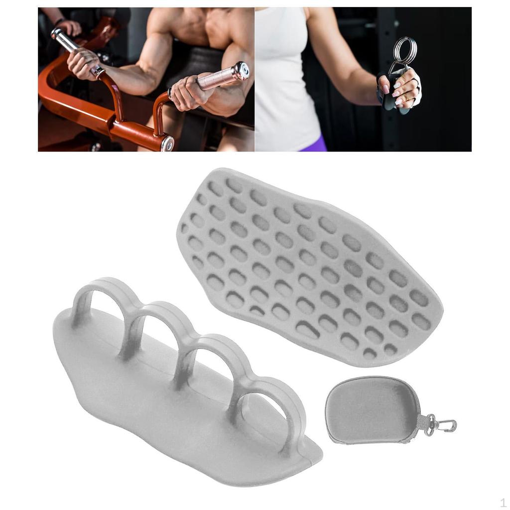 1 Pair Weight Lifting Grips Barbell Bar Pads Fingerless Portable Gym Hand Protection for