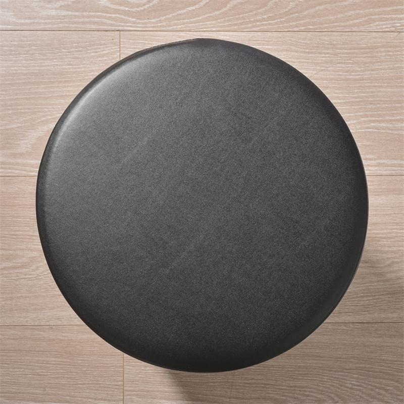 1pc Round Tool Cover Waterproof PU Leather Dust-proof Seat Cover Bar Stool Chair Cover Pure Color Home Chair Furniture Protector