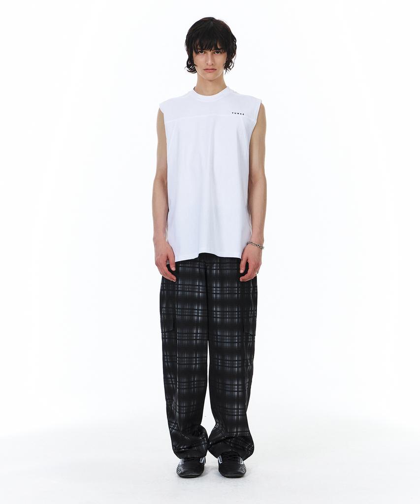 Yunse [Unisex] Check Cargo Pants (Check)
