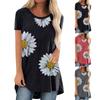 Kvinner Casual Printing Skjorter Kortermet Loose Tee Topper Tunika Bluse