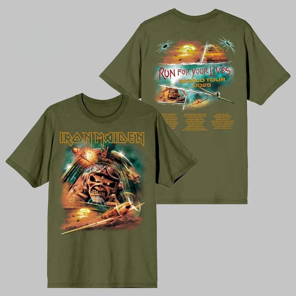 

Iron Maiden Run For Your Lives World Tour 2025 Aces High Death Defying Eddie Tee L
