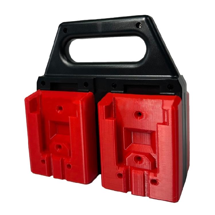 Tool Workshop 4 Bay Battery Rack Organizes 18V/20V Batteries Not Tilt Construction Ergonomic 4 Battery Storage Tray