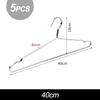5/10pcs Stainless Steel Clothes Hanger 40/42/45/47cm Large Adult Hangers Household Dresses T-shirts Coat Sweater Drying Racks