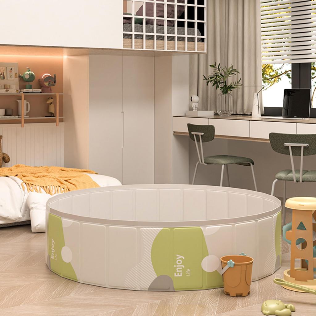 Hyindoor Foldable Pet Pool, No Inflation Required, 8020cm, for Dogs and Cats, Water PlayShower, Heat Protection, Easy Storage, Vinyl Pool for Home