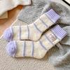 Absorb Sweat Mid Tube Socks Candy Color Thickened Floor Socks Korean Women's Socks  Autumn Winter