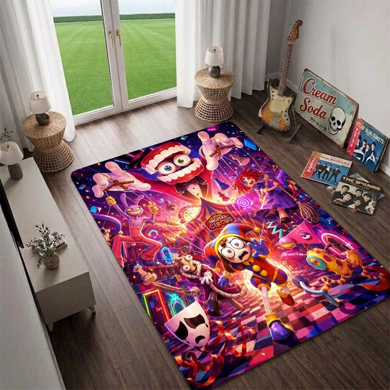 The Amazing Digital Circus carpet,Pomni Jax Ragatha Caine Kinger Gangle,Living Room Carpet,Floor Mat for Bedside,Brithday Gift,chrismas,Christmas Gift