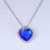 European American Ocean Series Blue Titanic Heart Necklace Fashion Jewelry Accessories for Women