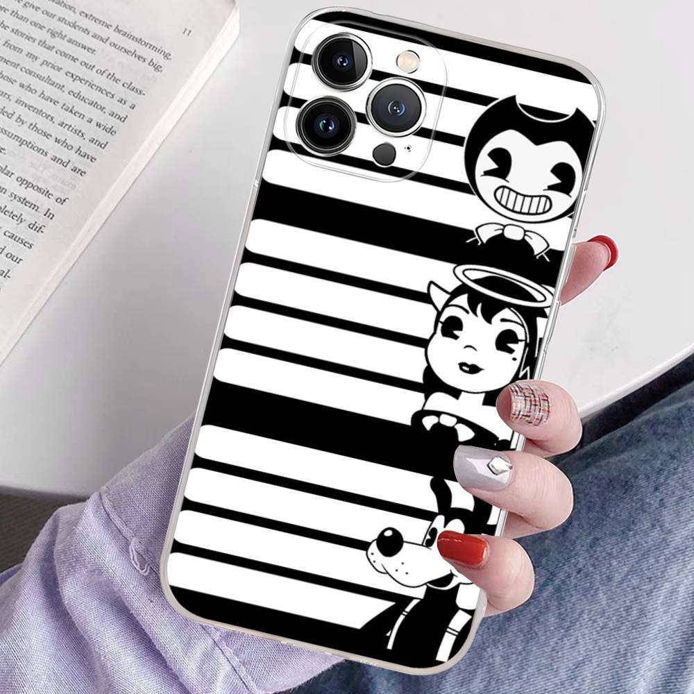 Game B-bendy And The Ink M-machine Phone Case For IPhone 17 16 15 14 11 12 13 Mini Pro XS Max Plus Funda Shell