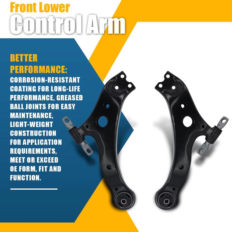 Svenubee Front Control Arms Ball Joints Outer Tie Rods 8Pcs Steering Suspension Kits for Toyota Camry Avalon 2005-2012