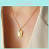 Stainless Steel Letter Pendant Necklace With Gold Plating For Men And Women