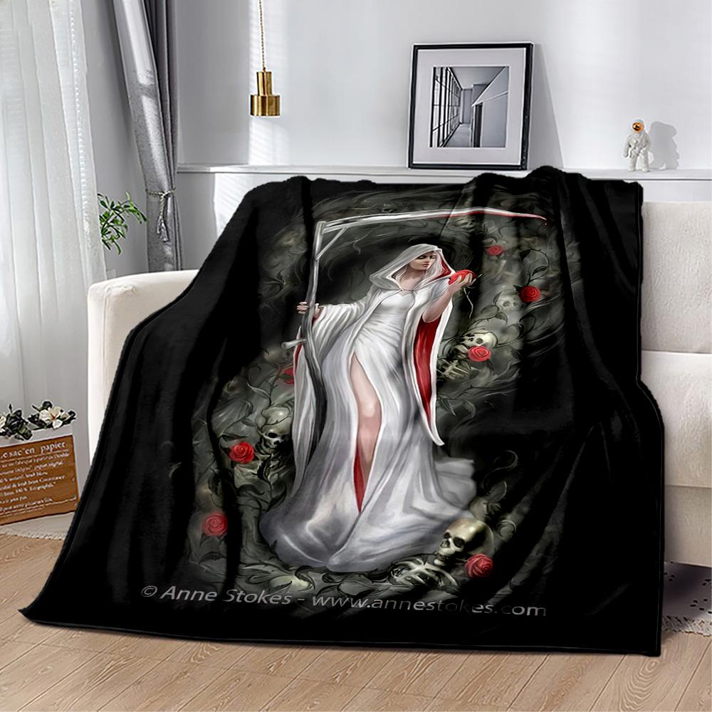 Gothic Style Blanket Warmthful Decor Great for Bed Office Picnics Four Seasons Multipurpose Stylish Decor Ideal Gift For Birthday Valentine'S Day