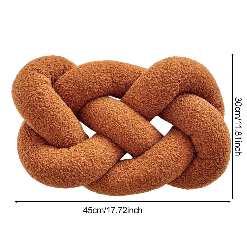 Knitted Knot Pillow Handmade Decorative Throw Pillows Soft Sofa Cushion Home Bedroom Decor Gift for Holidays Parties