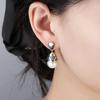 1 Pair Vintage Elegant Women's Enamel Earrings - Turquoise Blue & Golden Antique Imitation -like Drop Dangle Earrings with Ornate Chinese/-Inspired Mo