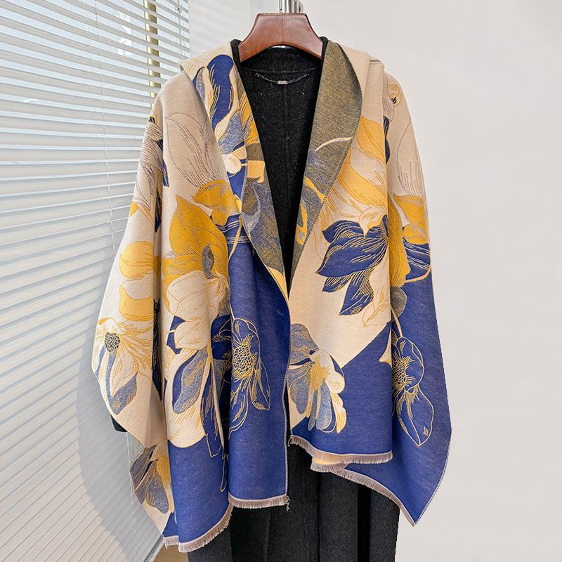 

Design Winter Warm Cashmere Shawl Fashion Scarf Women Neckerchief Pashmina Head Scarves Wrap Femal Poncho Echarpe Bandana