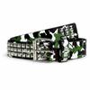 Metal Alloy Buckle Studded PU Belt Camo Print Punk Street Belt Hip Hop Waist Belt  Street Outfit