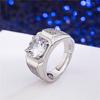 Europäischer und amerikanischer modischer großer Diamantring für Herren im Außenhandel, offener Anpassungsring, grenzüberschreitendes Diamantzubehör 