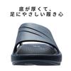 Foot Arch Thick cm [KUROO] Slippers, Sandals, Release, Support, Sole, Unisex, Navy, 26.0~27.5