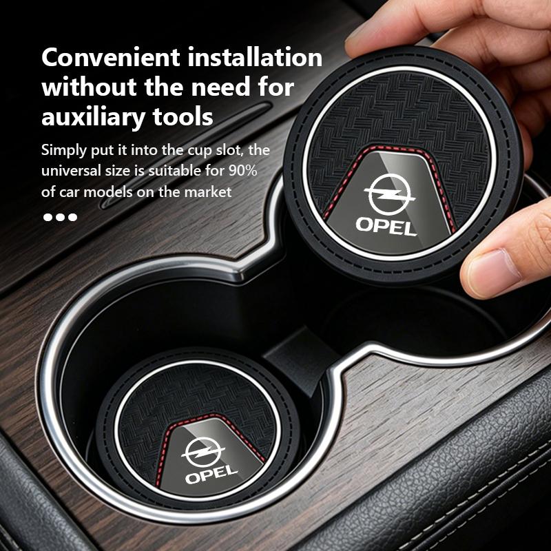 Car Coaster Anti Slip Mat Accessorie Auto Water Bottle Cup Holder Pad For Opel Insignia Astra G J F K Vectra C H Corsa C B D