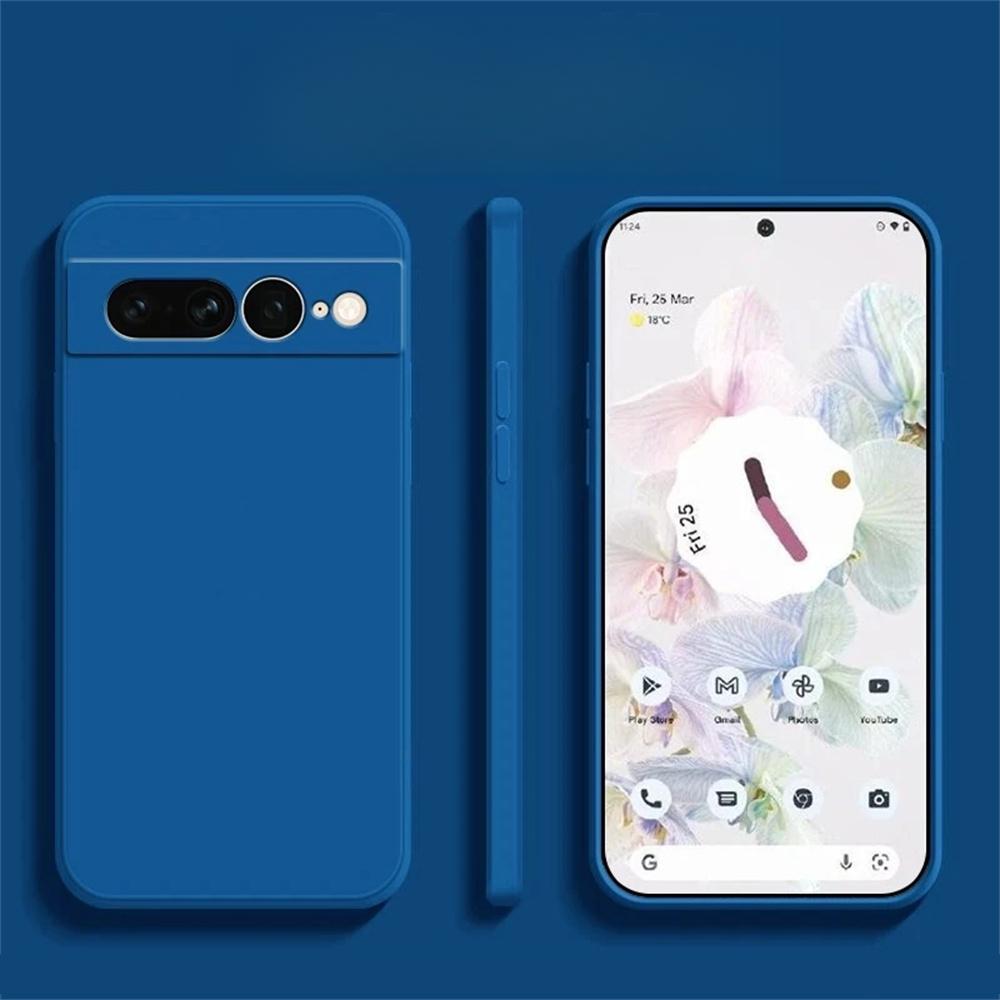 Liquid Silicone Phone Case For Magnetic Google Pixel 10 9 9A 8 8A 7 7A Simple Solid Color Texture TPU Matte Cover