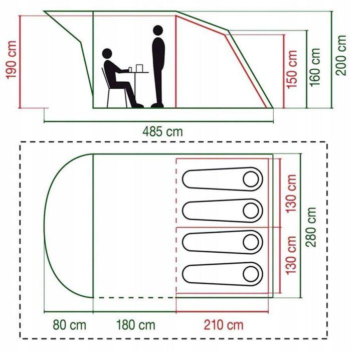 Tente de camping - COLEMAN - 2212622 - 6 places - 100% imperméable - BlackOut Bedroom