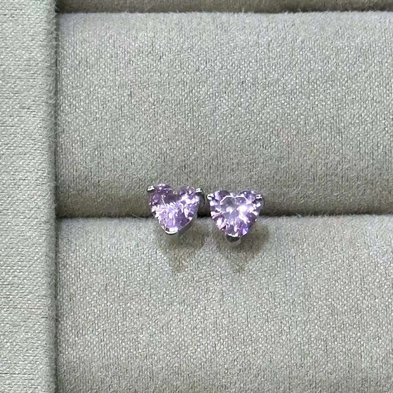 HECHENG,40%off Big Sale,Heart Stud Earrings For Women Colorful Heart Cubic Zirconia Wedding Engagement Bridal Zircon