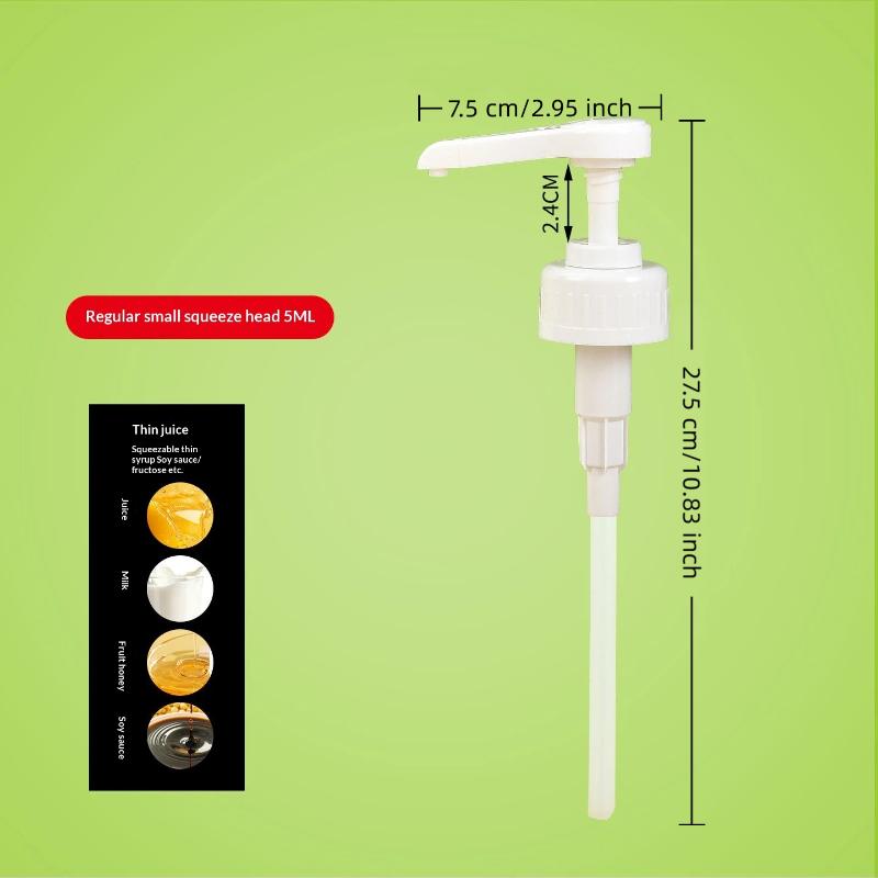 1Pcs Sauce Pressure Nozzle Bottle Pump Containers Syrup Pumps Dispenser Replacement For Coffee Kitchen Seasoning Liquid